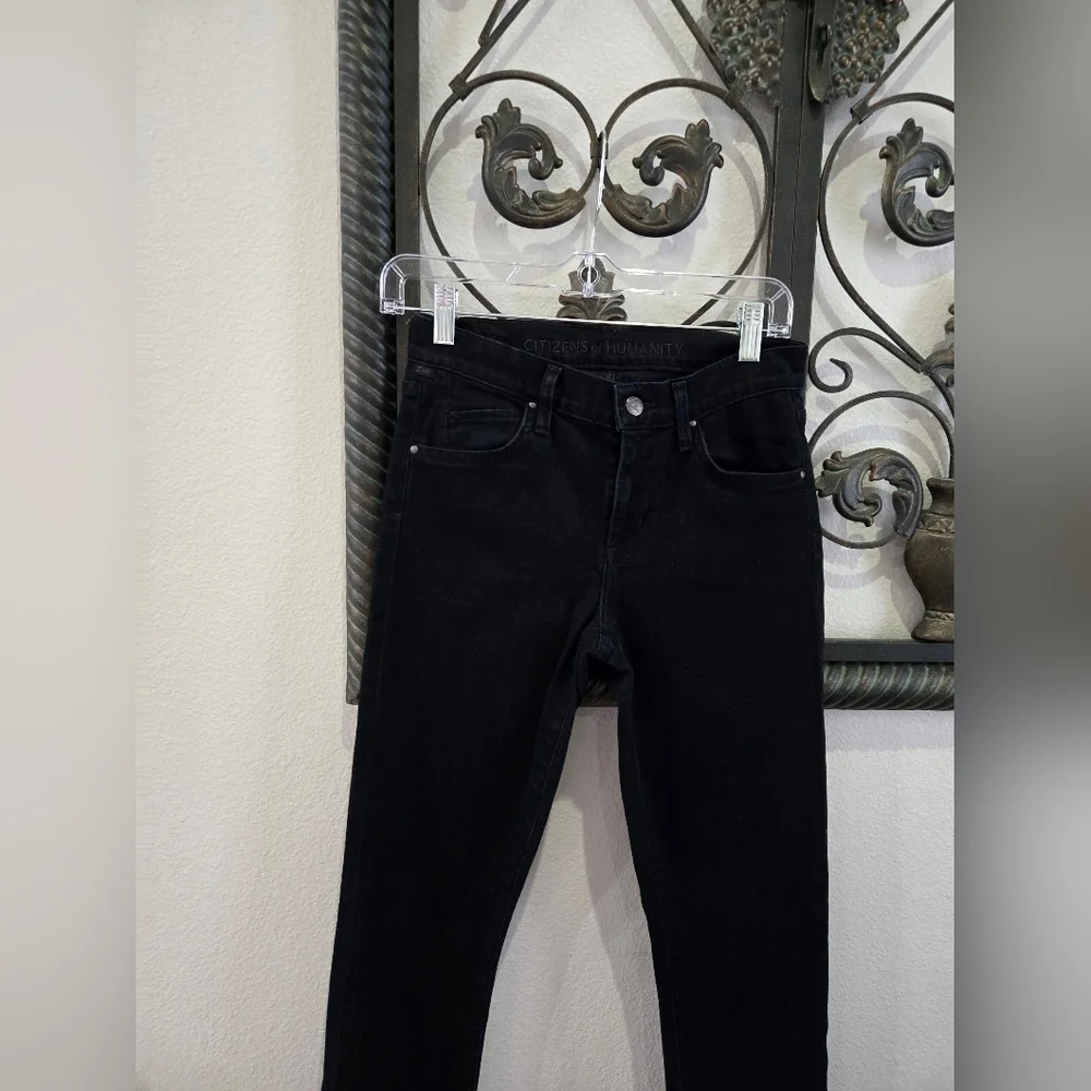 Citizens Of Humanity Classic Black Ankle Straight Jeans